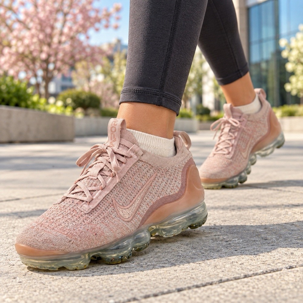 Nike Air VaporMax 2021 Flyknit Pink Oxford Womens Size 8 Rose Whisper DJ9975-600